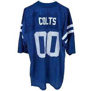 Reebok On Field Indianapolis Colts Football Jersey #00 XL Blue NFL Mesh